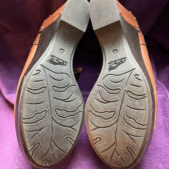 Dansk brown ankle boots, wedge heel size 40 (9 1/2) - Picture 6 of 9